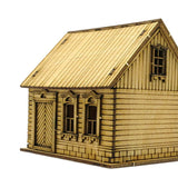 Maxbell 1/72 Wooden European House for Micro Landscape Sand Table Architecture Model Style A