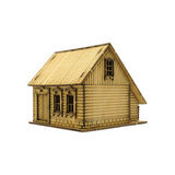 Maxbell 1/72 Wooden European House for Micro Landscape Sand Table Architecture Model Style B