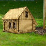 Maxbell 1/72 Wooden European House for Micro Landscape Sand Table Architecture Model Style B