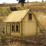 Maxbell 1/72 Wooden European House for Micro Landscape Sand Table Architecture Model Style B