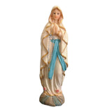 Maxbell Virgin Mary Statue Crafts Religious Sculpture with Flower Wall Decor