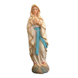 Maxbell Virgin Mary Statue Crafts Religious Sculpture with Flower Wall Decor