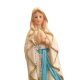 Maxbell Virgin Mary Statue Crafts Religious Sculpture with Flower Wall Decor
