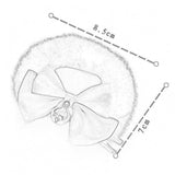 Maxbell 2x2Pcs Bear Ear Hair Clip Plush Animal Hairpins for Birthday Party Anime Theme White Pink