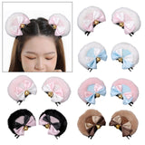 Maxbell 5x2Pcs Bear Ear Hair Clip Plush Animal Hairpins for Birthday Party Anime Theme White Pink
