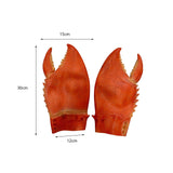 Maxbell 2x2x Lobster Claw Gloves Latex Crab Pliers Gloves for Role Playing Stage Party