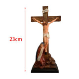 Maxbell Wall Clock Catholic Sculpture Figurine Gift for Bathroom Hotel Bedroom