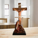 Maxbell Wall Clock Catholic Sculpture Figurine Gift for Bathroom Hotel Bedroom