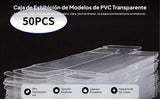 Maxbell 2x50 Pieces PVC Transparent Box Display Case for Dolls Model Cars Souvenirs