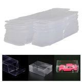 Maxbell 2x50 Pieces PVC Transparent Box Display Case for Dolls Model Cars Souvenirs