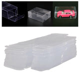 Maxbell 2x50 Pieces PVC Transparent Box Display Case for Dolls Model Cars Souvenirs