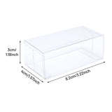 Maxbell 2x50 Pieces PVC Transparent Box Display Case for Dolls Model Cars Souvenirs
