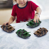 Maxbell 5xPull Back Tank Model Toy Realistic Kids Tank for 3-7 Years Old Kids Gift