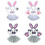 Maxbell 2xBunny Costume Set Cosplay Ears Headband for Easter Themed Parties Carnival