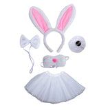 Maxbell 2xBunny Costume Set Cosplay Ears Headband for Easter Themed Parties Carnival