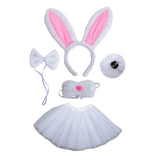 Maxbell 2xBunny Costume Set Cosplay Ears Headband for Easter Themed Parties Carnival