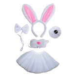 Maxbell 2xBunny Costume Set Cosplay Ears Headband for Easter Themed Parties Carnival