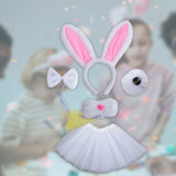 Maxbell 2xBunny Costume Set Cosplay Ears Headband for Easter Themed Parties Carnival