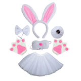 Maxbell 2xBunny Costume Set Cosplay Ears Headband for Easter Themed Parties Carnival
