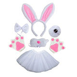 Maxbell 4xBunny Costume Set Cosplay Ears Headband for Easter Themed Parties Carnival