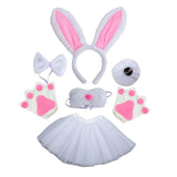 Maxbell 4xBunny Costume Set Cosplay Ears Headband for Easter Themed Parties Carnival