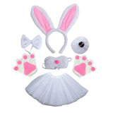 Maxbell 2xBunny Costume Set Cosplay Ears Headband for Easter Themed Parties Carnival