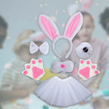 Maxbell 4xBunny Costume Set Cosplay Ears Headband for Easter Themed Parties Carnival