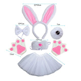 Maxbell 2xBunny Costume Set Cosplay Ears Headband for Easter Themed Parties Carnival
