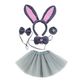 Maxbell 2xBunny Costume Set Cosplay Ears Headband for Easter Themed Parties Carnival