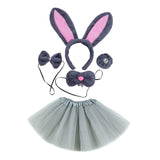Maxbell 2xBunny Costume Set Cosplay Ears Headband for Easter Themed Parties Carnival