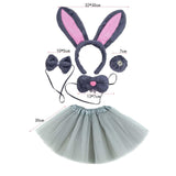Maxbell 2xBunny Costume Set Cosplay Ears Headband for Easter Themed Parties Carnival