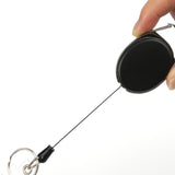 Maxbell 3xRetractable Keyring Elastic Multifunctional Durable for Backpack Purpse Bags Black