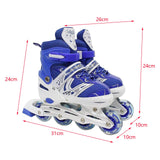 Maxbell Maxbell Kids Inline Skates Breathable Illuminating for Indoor and Outdoor Teens Gift Blue S