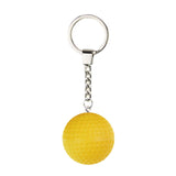 Maxbell 2x12Pcs Pickleball Keychain Hanging Toy Metal Keyring for Backpack Purse Decor Yellow