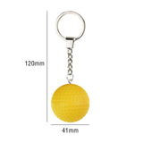 Maxbell 5x12Pcs Pickleball Keychain Hanging Toy Metal Keyring for Backpack Purse Decor Yellow