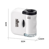 Kids Portable Microscope Education Toy Small Mini Microscope Toy for Science White