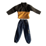 Maxbell 1:12 Long Sleeve Top and Pants Costume for 6'' inch Male Doll Action Figures