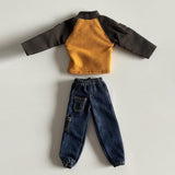 Maxbell 1:12 Long Sleeve Top and Pants Costume for 6'' inch Male Doll Action Figures