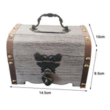Maxbell Maxbell Wooden Box Piggy Bank Treasure Chest for Housewarming Wedding Children Gifts