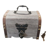 Maxbell Maxbell Wooden Box Piggy Bank Treasure Chest for Housewarming Wedding Children Gifts