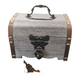 Maxbell Maxbell Wooden Box Piggy Bank Treasure Chest for Housewarming Wedding Children Gifts
