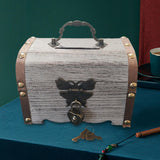 Maxbell Maxbell Wooden Box Piggy Bank Treasure Chest for Housewarming Wedding Children Gifts