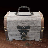 Maxbell Maxbell Wooden Box Piggy Bank Treasure Chest for Housewarming Wedding Children Gifts
