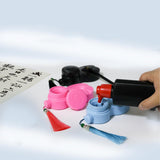 Maxbell Maxbell Calligraphy Ink Holder with Lid Pool Ink Well for Writings Paintings Drawing pink