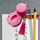 Maxbell Maxbell Calligraphy Ink Holder with Lid Pool Ink Well for Writings Paintings Drawing pink
