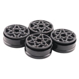Maxbell Maxbell 4Pcs Carbon Fiber 1.9 inch Wheel Rims 12mm Hex for 1/10 RC Crawler SCX10 DIY Style D