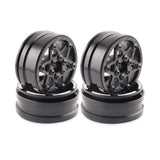Maxbell Maxbell 4Pcs Carbon Fiber 1.9 inch Wheel Rims 12mm Hex for 1/10 RC Crawler SCX10 DIY Style D