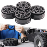 Maxbell Maxbell 4Pcs Carbon Fiber 1.9 inch Wheel Rims 12mm Hex for 1/10 RC Crawler SCX10 DIY Style D