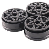 Maxbell Maxbell 4Pcs Carbon Fiber 1.9 inch Wheel Rims 12mm Hex for 1/10 RC Crawler SCX10 DIY Style D