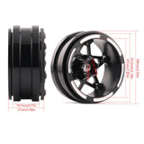 Maxbell Maxbell 4Pcs Carbon Fiber 1.9 inch Wheel Rims 12mm Hex for 1/10 RC Crawler SCX10 DIY Style D